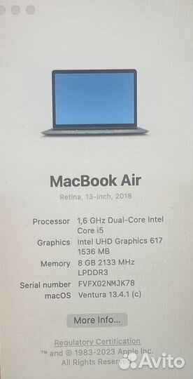 Macbook air 2018