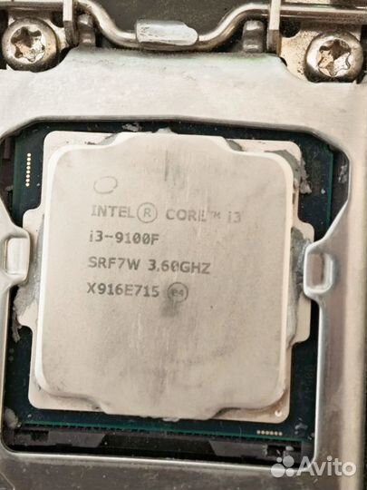 Материнская плата + i3 9100f + оперативка 16 gb