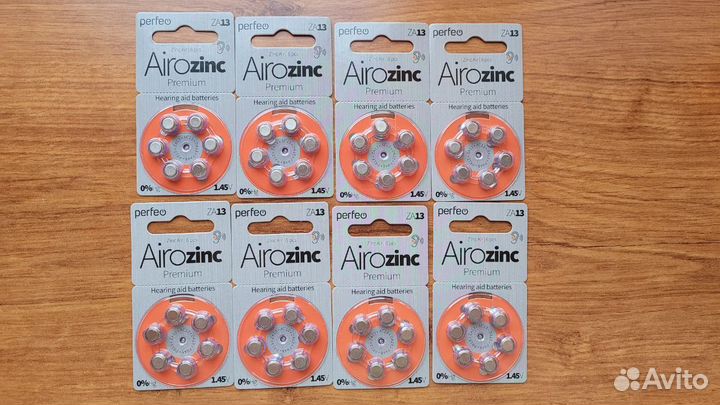Батарейки для слуховых аппаратов Airozinc ZA13
