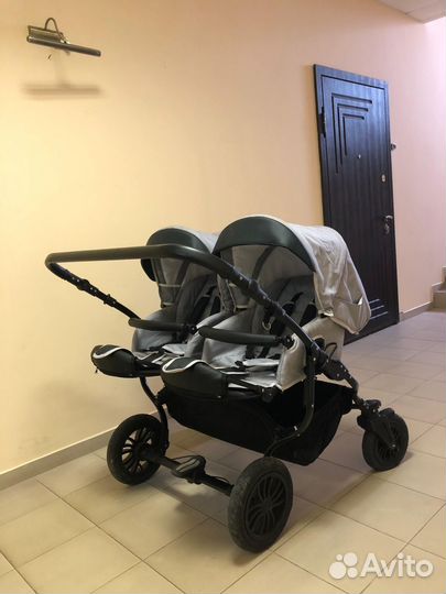 Прогулочная коляска для двойни 2 в 1