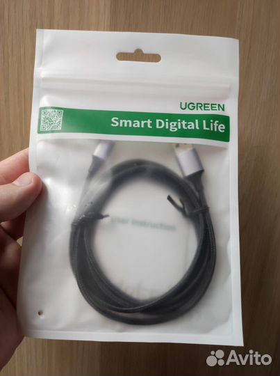 Кабель Ugreen type c. новый 1.5м