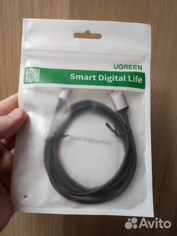 Кабель Ugreen type c. новый 1.5м