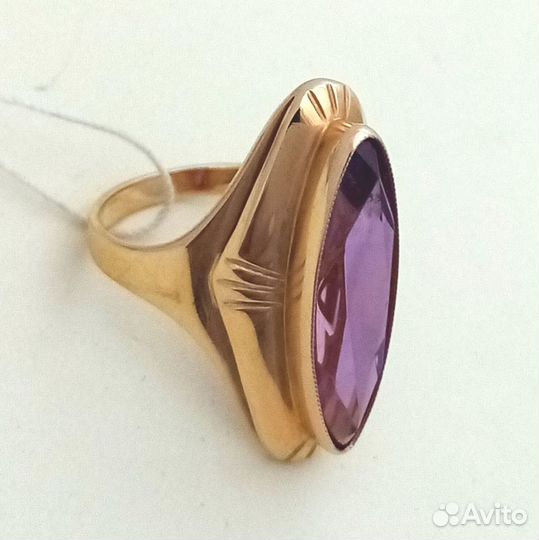 Кольцо / размер 17,5 / 7,29г / Золото583 / корунд синтетический