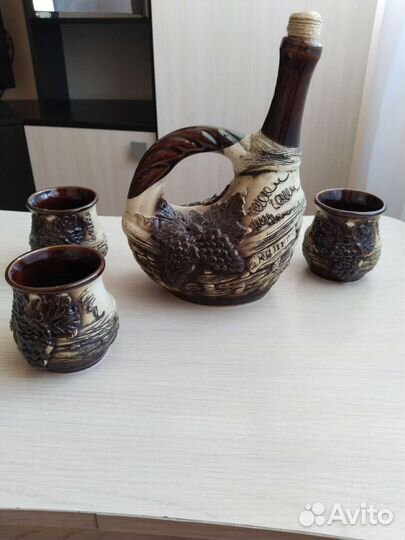 Графин керамический с стаканами