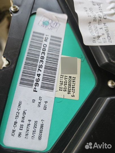 Панель приборов Peugeot 307 Sw 1.6 16V NFU