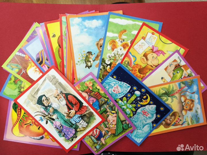 Набор Комплект 33 Открытки Песенки из мультфильмов