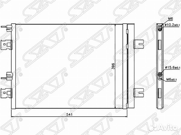 Радиатор кондиционера renault logan sandero
