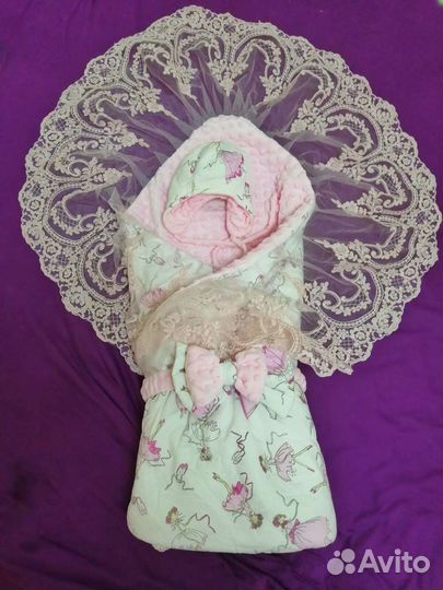 Одеяло на выписку холодная осень/весна