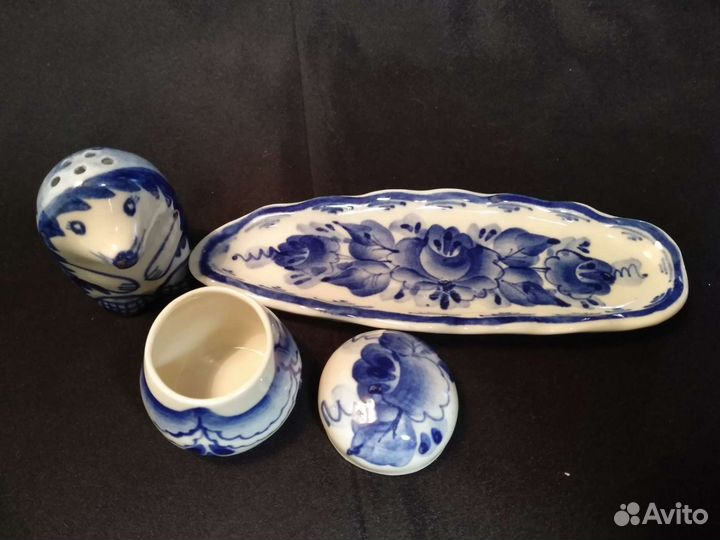 Набор для специй гжель