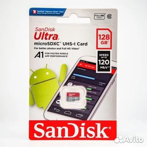 Карта памяти MicroSD SanDisk Ultra новая гарантия