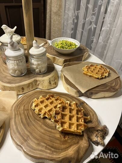 Набор досочек для подачи и сервировки из спилов