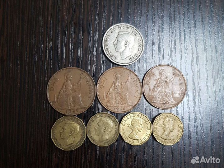 Монеты Англии. Шиллинг. Пенни. Пенс