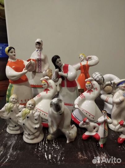 Статуэтки фарфор Гопачек и Клоун Карандаш