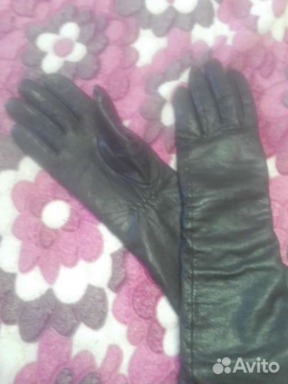 Перчатки кожаные