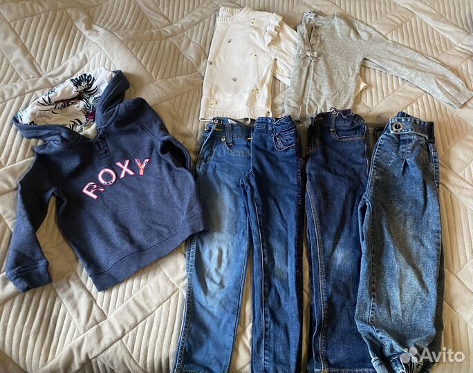 Пакет фирменных вещей на девочку 98-110