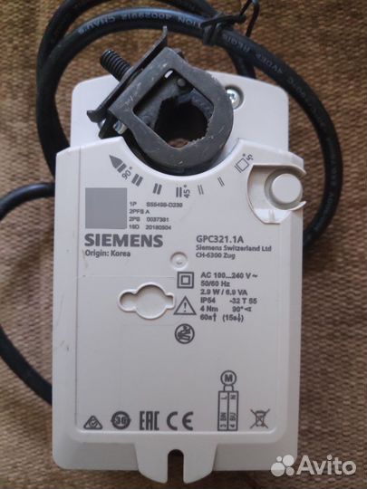 Привод siemens GRC321.1A С возрастной пружиной