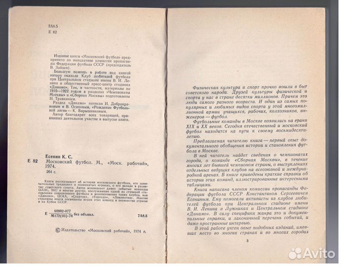 Есенин Московский футбол СССР спорт Динамо Спартак