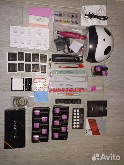 UF лампа и шеллаки набор для маникюра