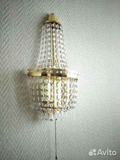 Люстра и бра Чехия хрусталь