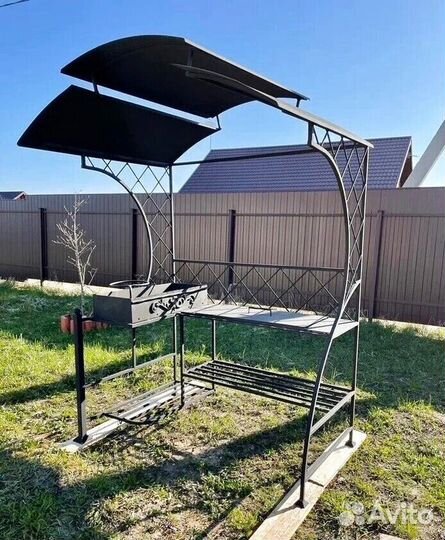 Мангал с печкой под казан