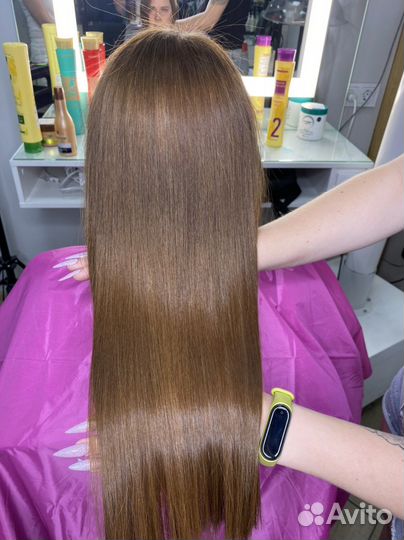 Кератиновое выпрямление волос
