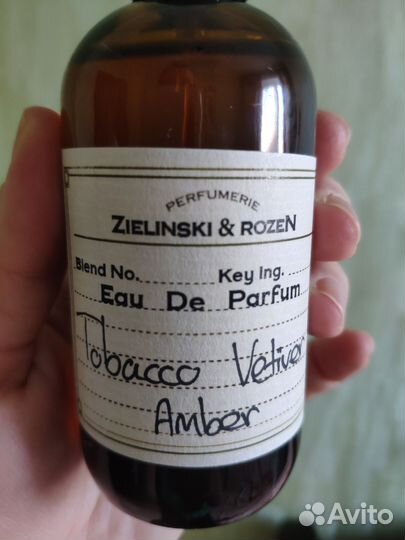 Zielinski & rozen Tobacco Vetiver Amber Израиль
