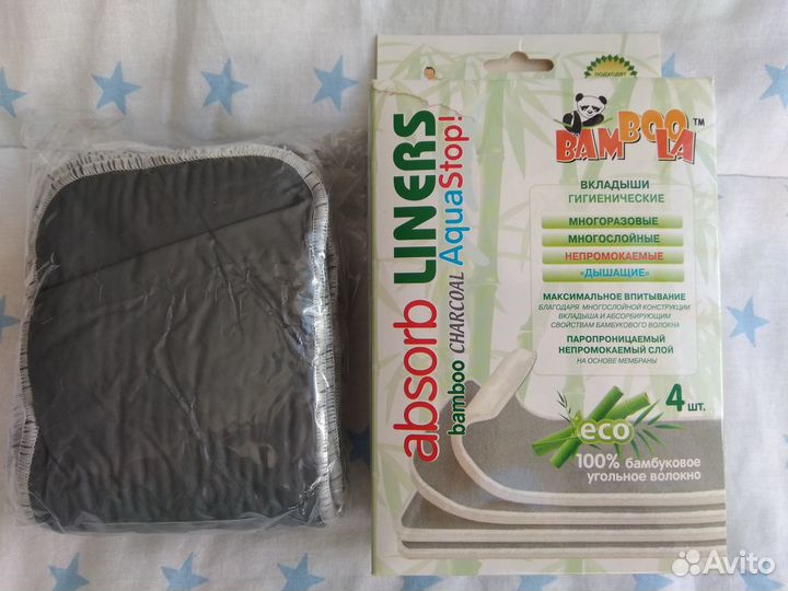 Многоразовые подгузники (3-6кг) + набор вкладышей