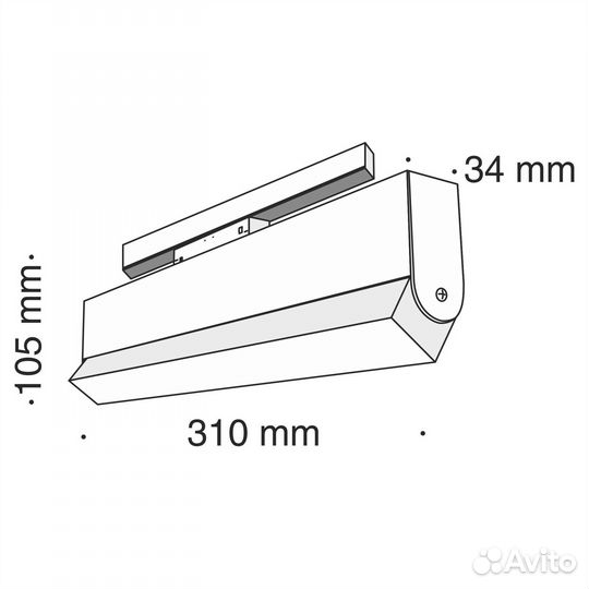 Накладной светильник Maytoni basis TR013-2-20W3K-B