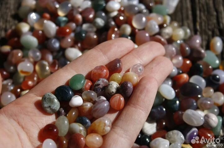 Полудрагоценные камни россыпью, 500 грамм, агат