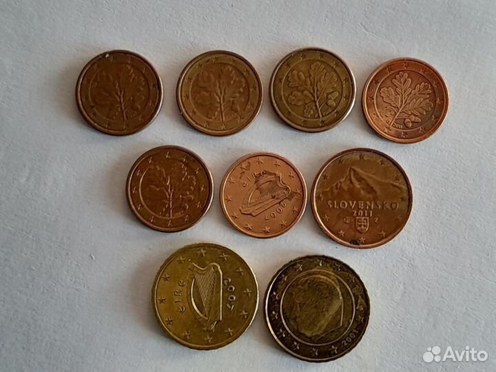 Монеты центы европы