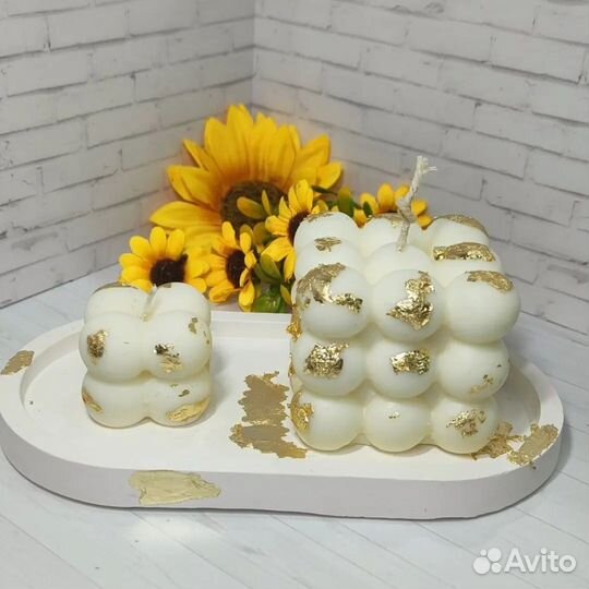 Интерьерные аромасвечи ручной работы