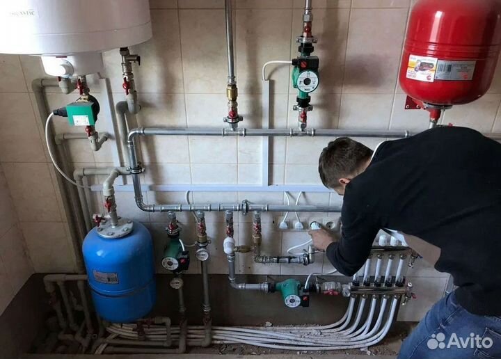 Монтаж отопления, водоснабжения, теплого пола