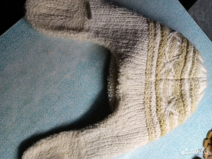 Шапка ушанка вязаная