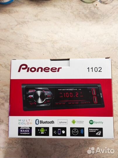 Автомагнитола Pioneer с bluetooth