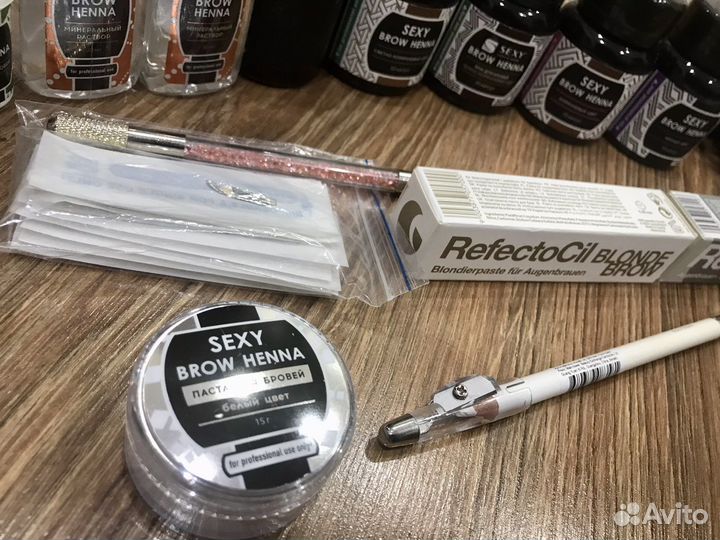 Материалы для бровей ресниц общий сет