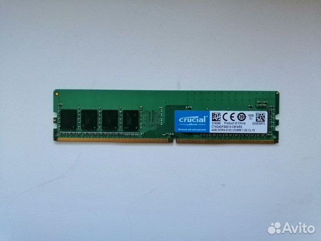 Озу Crucial 4gb. DDR4-2133