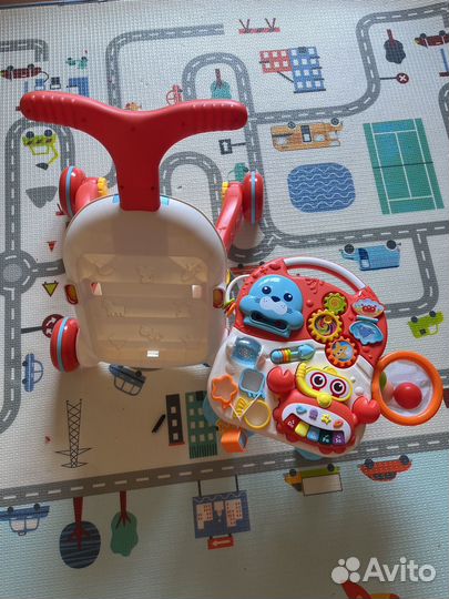 Развивающий центр ходунки-каталка, столик