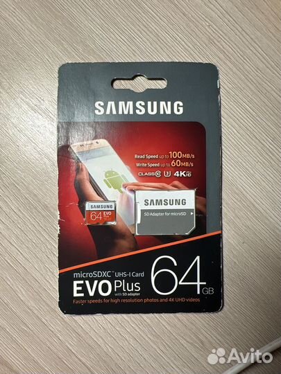 Карта памяти microsdxc 64 GB Samsung