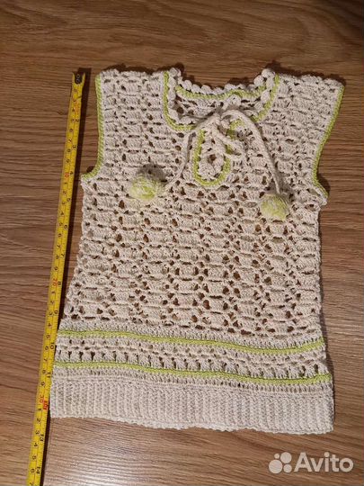 Кофта жилетка 2-5мес для новорожденного