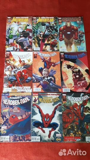 Комиксы Человек Паук Мстители Железный человек