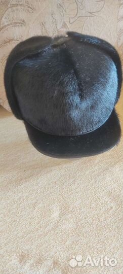 Меховая мужская кепка нерпа