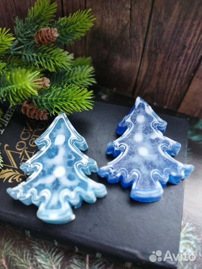 Мандарины,снежинки из мыла