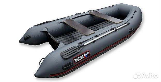 Лодка Хантер 360А серая