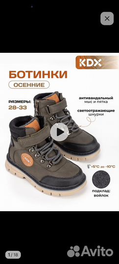 Ботинки демисезонные для мальчика 29