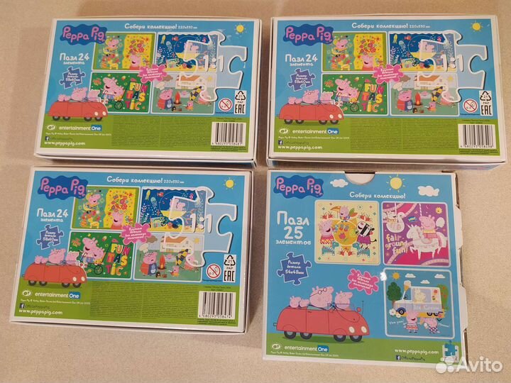 Свинка Пеппа новые пазлы и книга