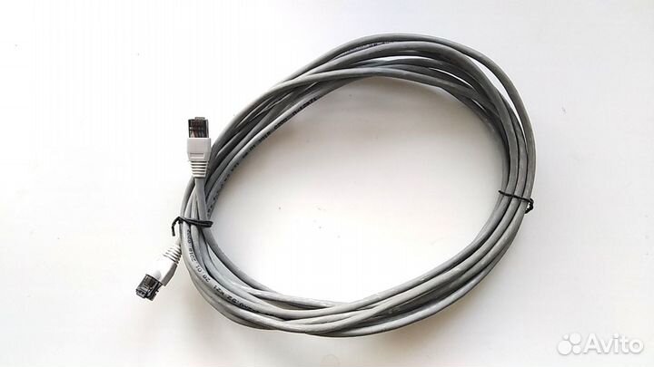 Кабель сетевой коммутации 8 жил RJ45 5,2 м. серый