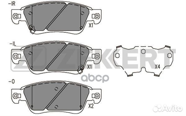 Колодки торм. диск. передн. Infiniti EX 37 (J50