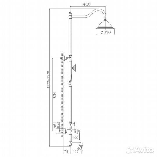 Душевая система Haiba HB24181, хром