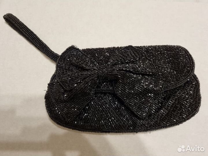 Сумка вечерняя чёрная Next расшитая бисером