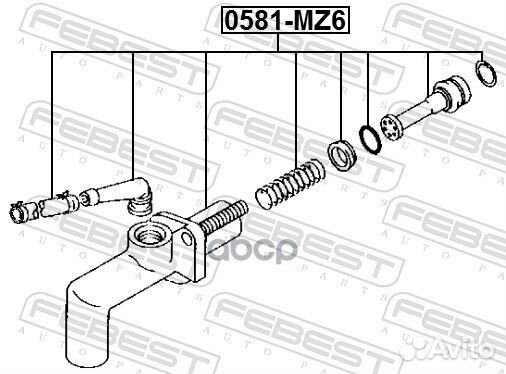 Цилиндр сцепления mazda 6 -07 главный 0581-MZ6